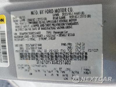Zdjęcie 13 z 15 samochodu: 2016 FORD FUSION SE VIN:3FA6P0H7XGR251602 - miniatura