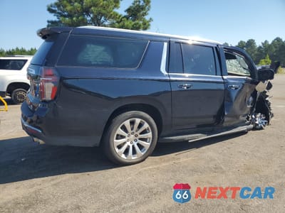 Trzecie zdjęcie samochodu z tyłu: 2023 CHEVROLET SUBURBAN K1500 PREMIER VIN:1GNSKFKD1PR187056 - miniatura