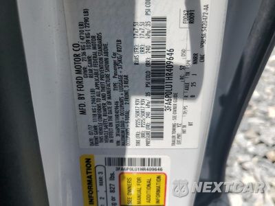 Zdjęcie 13 z 13 samochodu: 2017 FORD FUSION SE HYBRID VIN:3FA6P0LU1HR409646 - miniatura