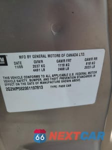 Zdjęcie 13 z 15 samochodu: 2006 PONTIAC GRAND PRIX VIN:2G2WP582061197813 - miniatura