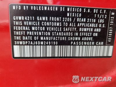 Zdjęcie 12 z 12 samochodu: 2013 VOLKSWAGEN JETTA SE VIN:3VWDP7AJ6DM249190 - miniatura
