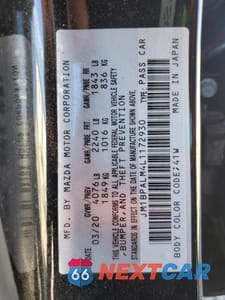 Zdjęcie 12 z 12 samochodu: 2020 MAZDA 3 VIN:JM1BPALM4L1172930 - miniatura