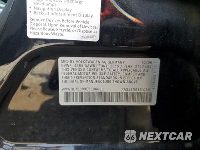 Zdjęcie 12 z 12 samochodu: 2009 VOLKSWAGEN CC LUXURY VIN:WVWHL73C99E530668 - miniatura