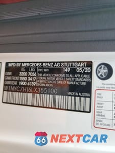 Zdjęcie 13 z 16 samochodu: 2020 MERCEDES-BENZ G 63 AMG VIN:W1NYC7HJ6LX355100 - miniatura