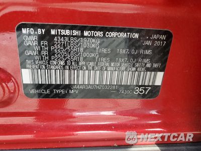 Zdjęcie 13 z 14 samochodu: 2017 MITSUBISHI OUTLANDER SPORT ES VIN:JA4AR3AU7HZ032281 - miniatura