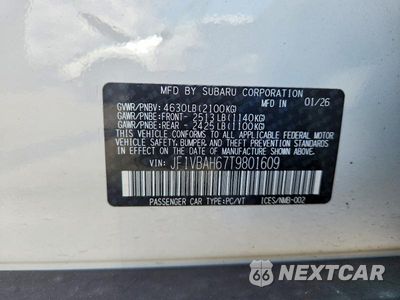 Zdjęcie 12 z 12 samochodu: 2026 SUBARU WRX PREMIUM VIN:JF1VBAH67T9801609 - miniatura