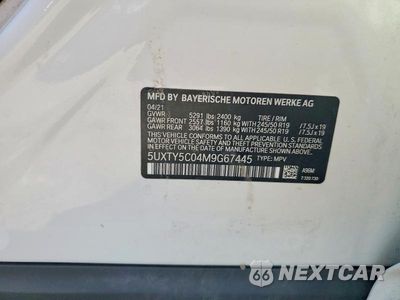 Zdjęcie 13 z 13 samochodu: 2021 BMW X3 XDRIVE30I VIN:5UXTY5C04M9G67445 - miniatura