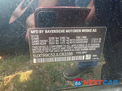 Zdjęcie 10 z 10 samochodu: 2018 BMW X3 XDRIVE30I VIN:5UXTR9C52JLC83288 - miniatura