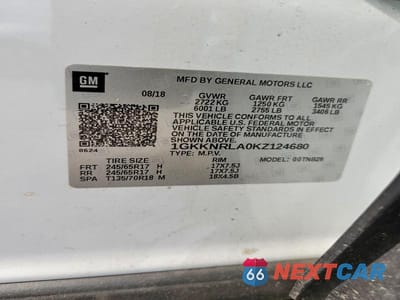 Zdjęcie 14 z 14 samochodu: 2019 GMC ACADIA SLE VIN:1GKKNRLA0KZ124680 - miniatura