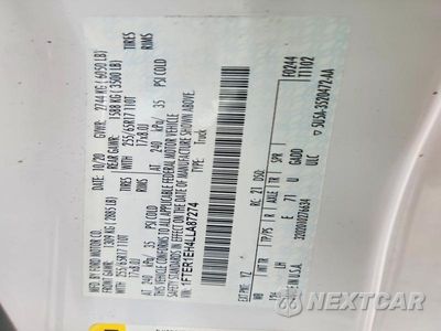 Zdjęcie 12 z 12 samochodu: 2020 FORD RANGER XL VIN:1FTER1EH4LLA87274 - miniatura