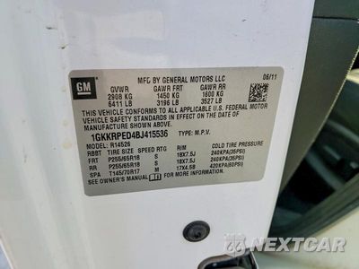 Zdjęcie 14 z 14 samochodu: 2011 GMC ACADIA SLE VIN:1GKKRPED4BJ415536 - miniatura