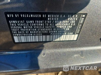Zdjęcie 12 z 12 samochodu: 2025 VOLKSWAGEN JETTA SPORT VIN:3VWBX7BU3SM101026 - miniatura