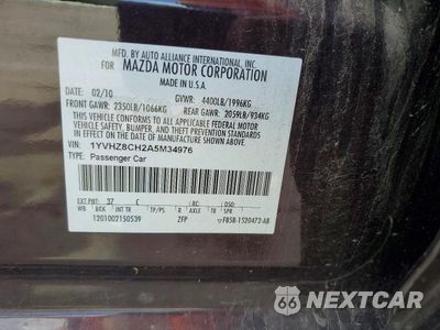 Zdjęcie 12 z 12 samochodu: 2010 MAZDA 6 I VIN:1YVHZ8CH2A5M34976 - miniatura