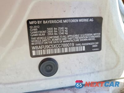 Zdjęcie 12 z 12 samochodu: 2012 BMW 550 XI VIN:WBAFU9C5XCC788019 - miniatura