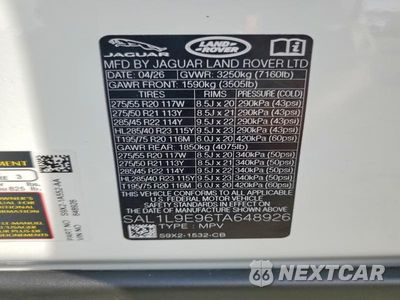 Zdjęcie 13 z 13 samochodu: 2026 LAND ROVER RANGE ROVER SPORT DYNAMIC SE VIN:SAL1L9E96TA648926 - miniatura