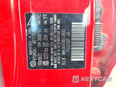 Zdjęcie 12 z 12 samochodu: 2021 HYUNDAI ELANTRA SEL VIN:KMHLM4AGXMU148641 - miniatura