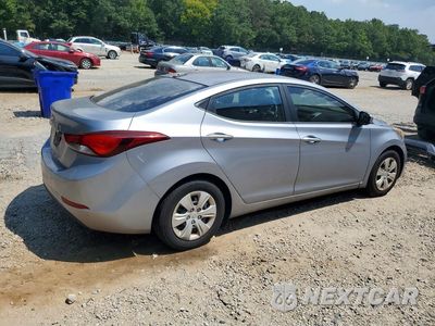 Trzecie zdjęcie samochodu z tyłu: 2016 HYUNDAI ELANTRA SE VIN:5NPDH4AE3GH740800 - miniatura