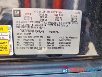 Zdjęcie 14 z 14 samochodu: 2014 GMC ACADIA SLT-1 VIN:1GKKRRKD1EJ343845 - miniatura