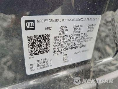 Zdjęcie 13 z 13 samochodu: 2022 CHEVROLET EQUINOX LT VIN:3GNAXUEV8NS211918 - miniatura