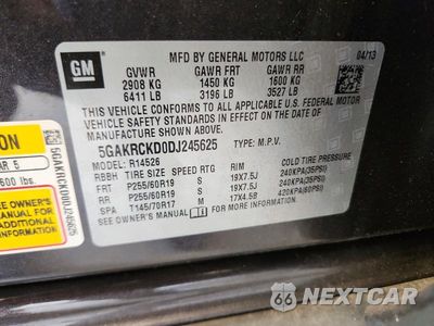 Zdjęcie 13 z 13 samochodu: 2013 BUICK ENCLAVE VIN:5GAKRCKD0DJ245625 - miniatura