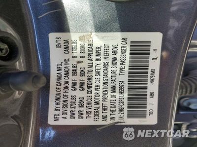 Zdjęcie 12 z 12 samochodu: 2018 HONDA CIVIC LX VIN:2HGFC2F51JH599764 - miniatura