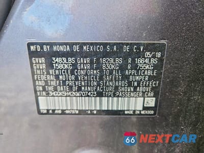 Zdjęcie 12 z 12 samochodu: 2019 HONDA FIT LX VIN:3HGGK5H42KM707423 - miniatura