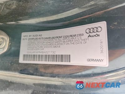 Zdjęcie 12 z 12 samochodu: 2011 AUDI A5 PRESTIGE VIN:WAU4FAFR4BA021732 - miniatura