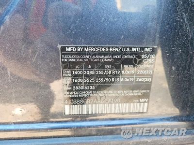 Zdjęcie 13 z 13 samochodu: 2010 MERCEDES-BENZ ML 350 4MATIC VIN:4JGBB8GB2AA617190 - miniatura