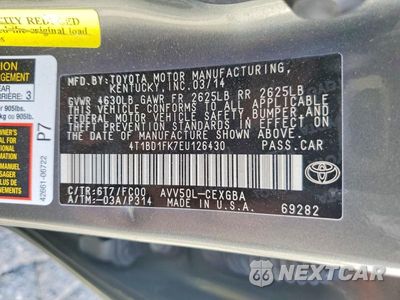 Zdjęcie 12 z 12 samochodu: 2014 TOYOTA CAMRY HYBRID XLE VIN:4T1BD1FK7EU126430 - miniatura