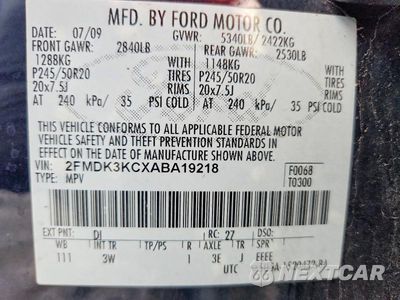 Zdjęcie 13 z 13 samochodu: 2010 FORD EDGE LIMITED VIN:2FMDK3KCXABA19218 - miniatura