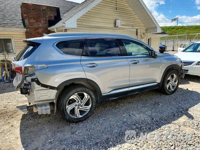 Trzecie zdjęcie samochodu z tyłu: 2021 HYUNDAI SANTA FE SEL VIN:5NMS64AJ9MH334345 - miniatura