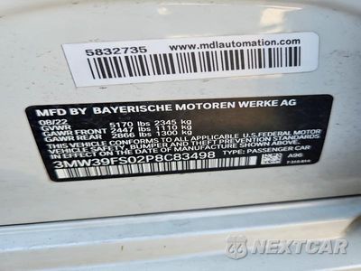 Zdjęcie 13 z 13 samochodu: 2023 BMW 330XE VIN:3MW39FS02P8C83498 - miniatura