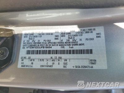 Zdjęcie 12 z 12 samochodu: 2018 FORD F150 SUPERCREW VIN:1FTEW1E53JFB18654 - miniatura