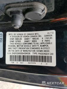 Zdjęcie 12 z 12 samochodu: 2013 HONDA CIVIC LX VIN:2HGFG3A50DH504536 - miniatura