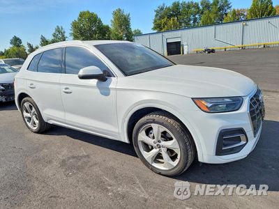 Czwarte zdjęcie samochodu z boku: 2021 AUDI Q5 PREMIUM PLUS VIN:WA1BAAFY3M2055801 - miniatura