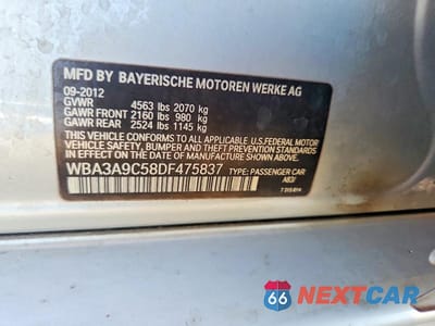 Zdjęcie 12 z 12 samochodu: 2013 BMW 335 I VIN:WBA3A9C58DF475837 - miniatura