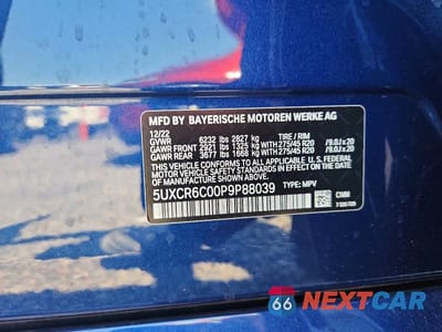 Zdjęcie 13 z 13 samochodu: 2023 BMW X5 XDRIVE40I VIN:5UXCR6C00P9P88039 - miniatura