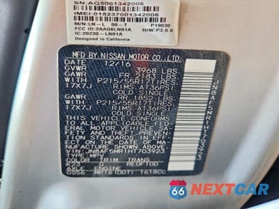 Zdjęcie 12 z 12 samochodu: 2017 NISSAN JUKE S VIN:JN8AF5MR1HT703923 - miniatura