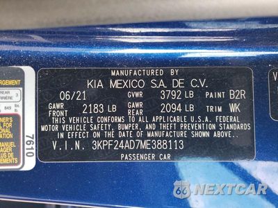Zdjęcie 12 z 12 samochodu: 2021 KIA FORTE LXS VIN:3KPF24AD7ME388113 - miniatura