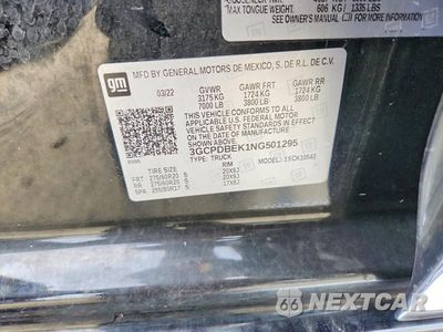 Zdjęcie 12 z 12 samochodu: 2022 CHEVROLET SILVERADO K1500 CUSTOM VIN:3GCPDBEK1NG501295 - miniatura