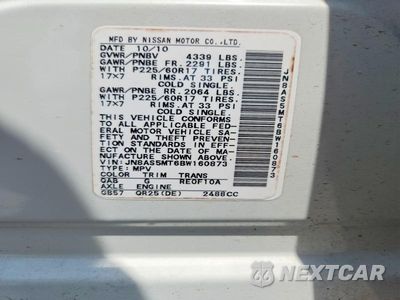 Zdjęcie 14 z 14 samochodu: 2011 NISSAN ROGUE S VIN:JN8AS5MT6BW160873 - miniatura