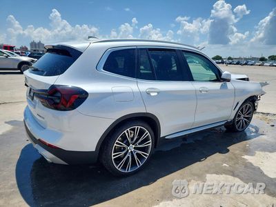 Trzecie zdjęcie samochodu z tyłu: 2022 BMW X3 SDRIVE30I VIN:5UX43DP05N9M38276 - miniatura