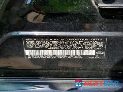 Zdjęcie 12 z 12 samochodu: 2013 LEXUS IS 250 VIN:JTHBF5C26D5191237 - miniatura