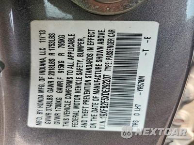 Zdjęcie 12 z 12 samochodu: 2013 HONDA CIVIC LX VIN:19XFB2F5XDE292207 - miniatura
