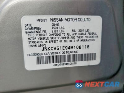 Zdjęcie 12 z 12 samochodu: 2004 INFINITI G35 BASE VIN:JNKCV51E94M108118 - miniatura