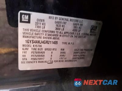 Zdjęcie 14 z 14 samochodu: 2016 CADILLAC ESCALADE VIN:1GYS4AKJ4GR211405 - miniatura