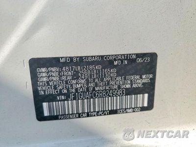 Zdjęcie 12 z 12 samochodu: 2024 SUBARU IMPREZA SPORT VIN:JF1GUAFC6R8249983 - miniatura