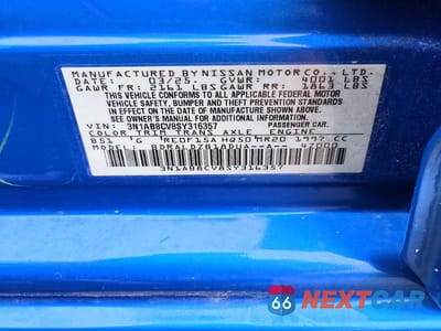 Zdjęcie 12 z 12 samochodu: 2025 NISSAN SENTRA SV VIN:3N1AB8CV8SY316357 - miniatura