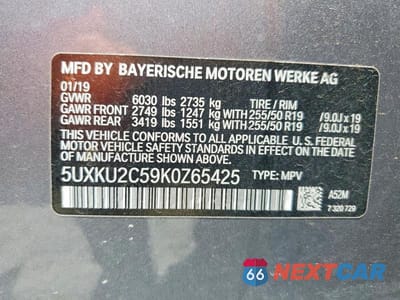 Zdjęcie 13 z 13 samochodu: 2019 BMW X6 XDRIVE35I VIN:5UXKU2C59K0Z65425 - miniatura