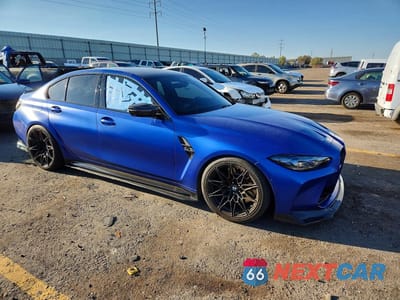 Czwarte zdjęcie samochodu z boku: 2021 BMW M3 COMPETITION VIN:WBS33AY03MFL32847 - miniatura